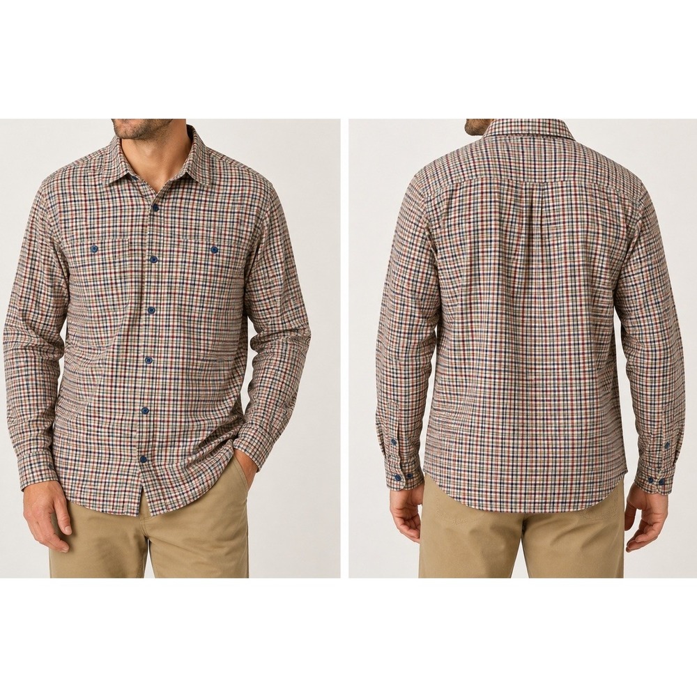 Patagonia Mens Button Down Shirt Medium Organic Cotton Plaid Long Sleeve